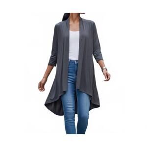 NEW RENEEC. bamboo duster cardigan in charcoal grey